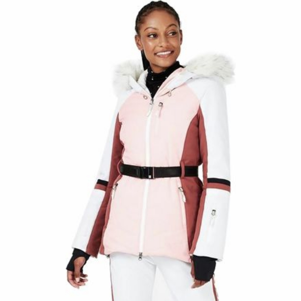 Sweaty Betty Pink and White Ski Jacket